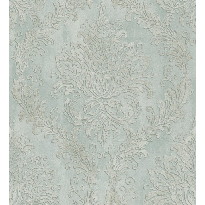 Papel pintado barroco elegante pátina tonos aguamarina - Lombardy Status 684824