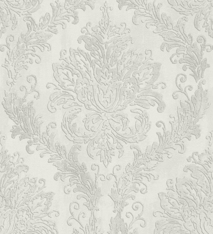 Papel pintado barroco elegante pátina tonos blanco roto - Lombardy Status 684825