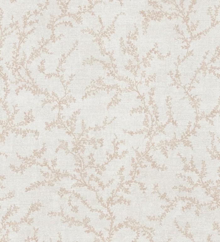 Papel pintado ramas sutiles color beige rosado relieve textil - Margot Delicate 684828