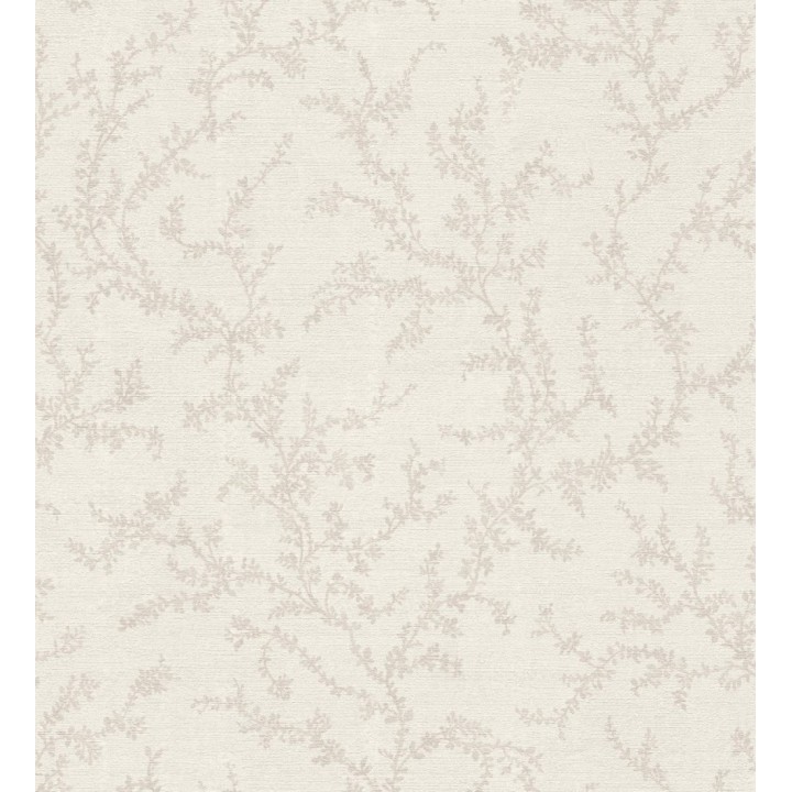 Papel pintado ramas sutiles color beige neutro sobre textil - Margot Delicate 684829