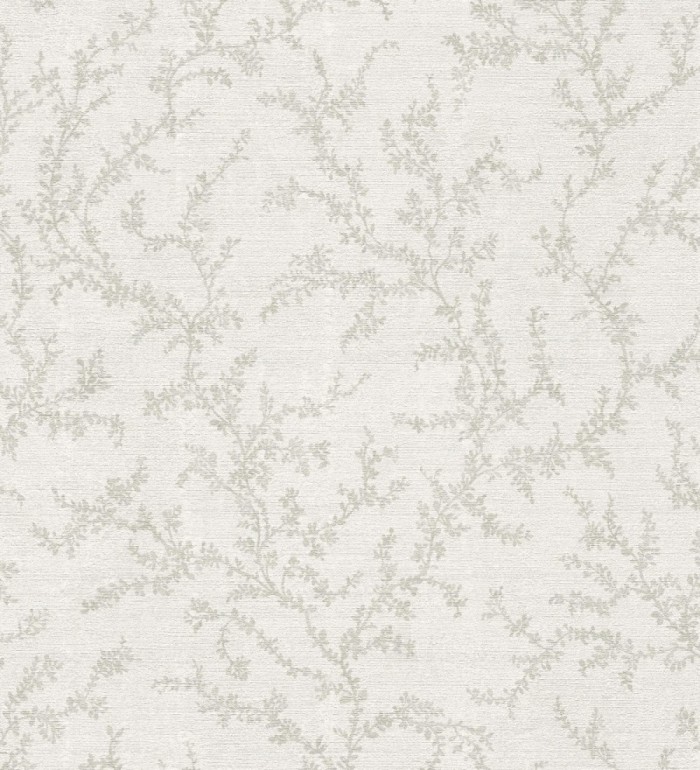 Papel pintado ramas sutiles color gris claro verdoso relieve textil - Margot Delicate 684830