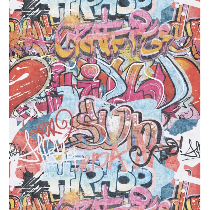 Papel pintado mural de graffiti arte urbano juvenil estilo urban soft - Camden Funky 684834