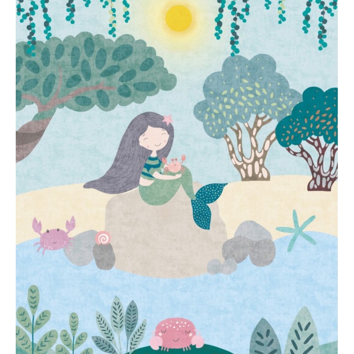 Papel pintado mural de sirena mágica y amigos del mar - Ariel Mystic 684835
