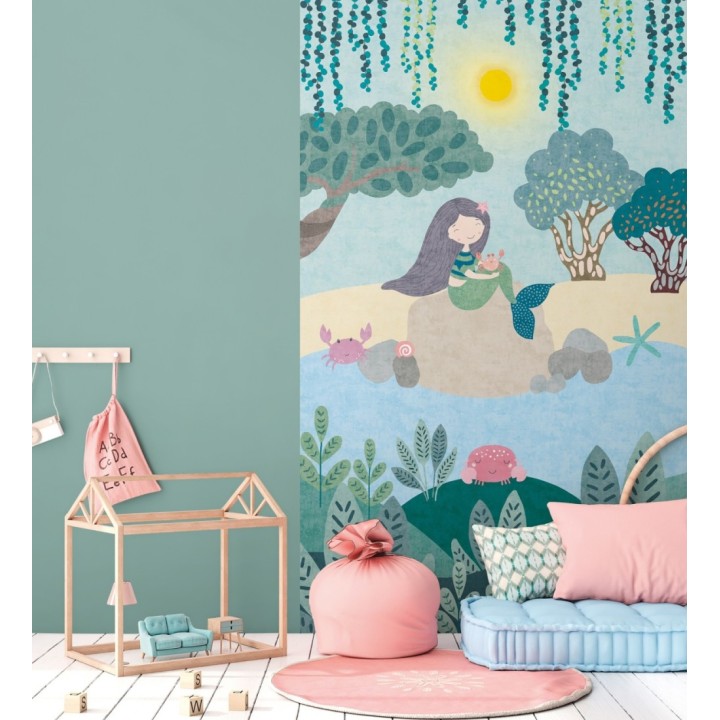 Papel pintado mural de sirena mágica y amigos del mar - Ariel Mystic 684835