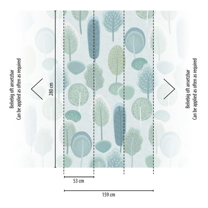 Papel pintado mural de hojas estilo nórdico infantil - Arden Nordic 684838