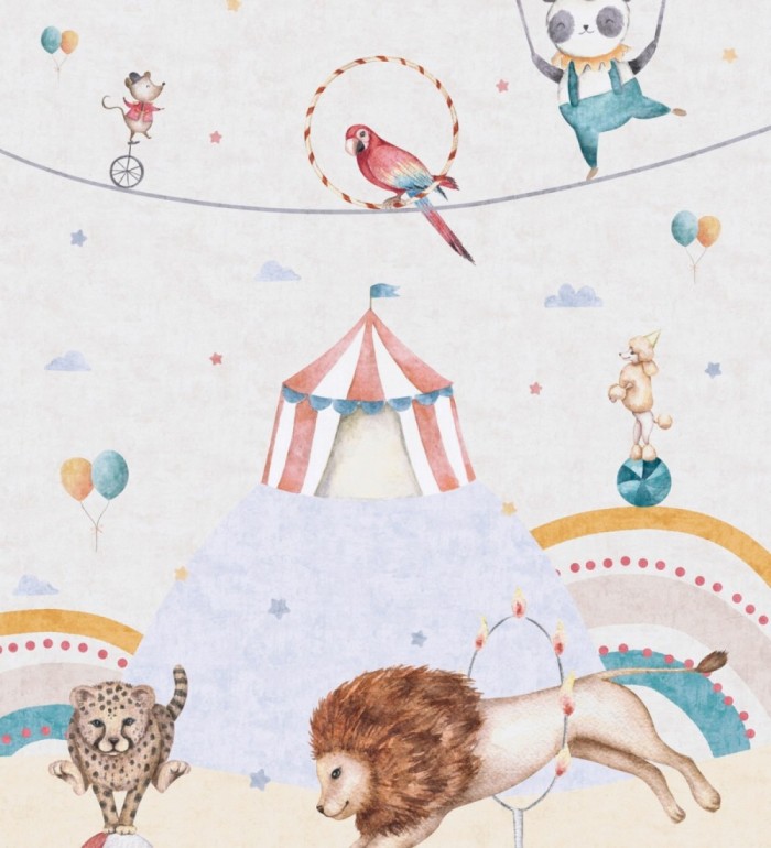 Papel pintado mural de circo mágico con animales fantásticos - Circus Joyful 684839