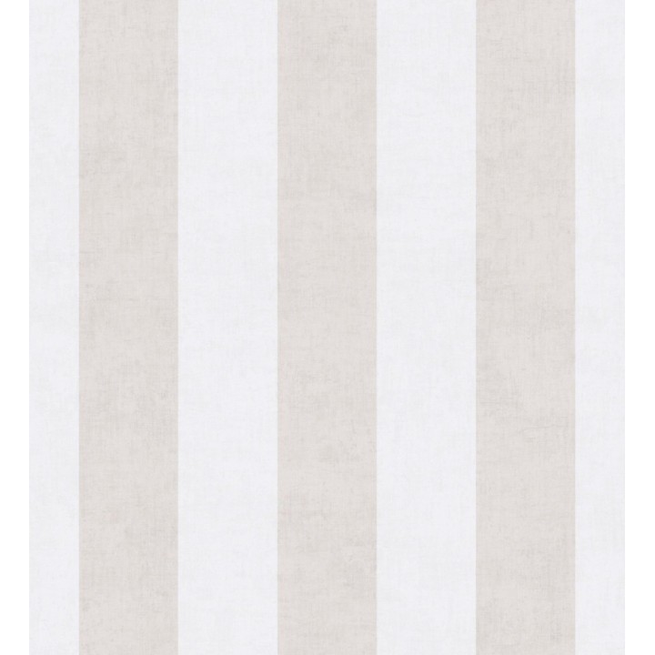 Papel pintado rayas lino desgastado bebé suave en color beige - Strype Cloudy 684842