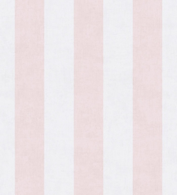 Papel pintado rayas lino desgastado bebé suave en color rosa - Strype Cloudy 684843