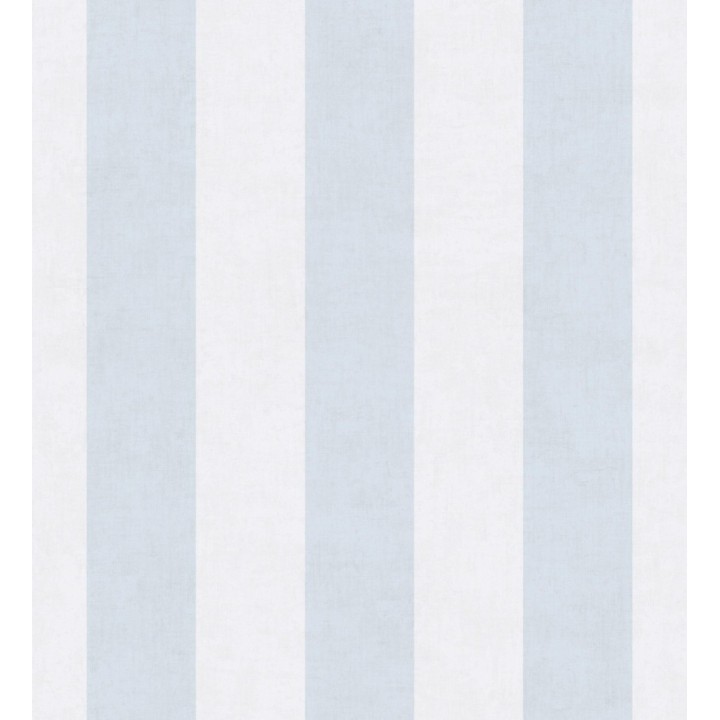 Papel pintado rayas lino desgastado bebé suave en color celeste - Strype Cloudy 684845