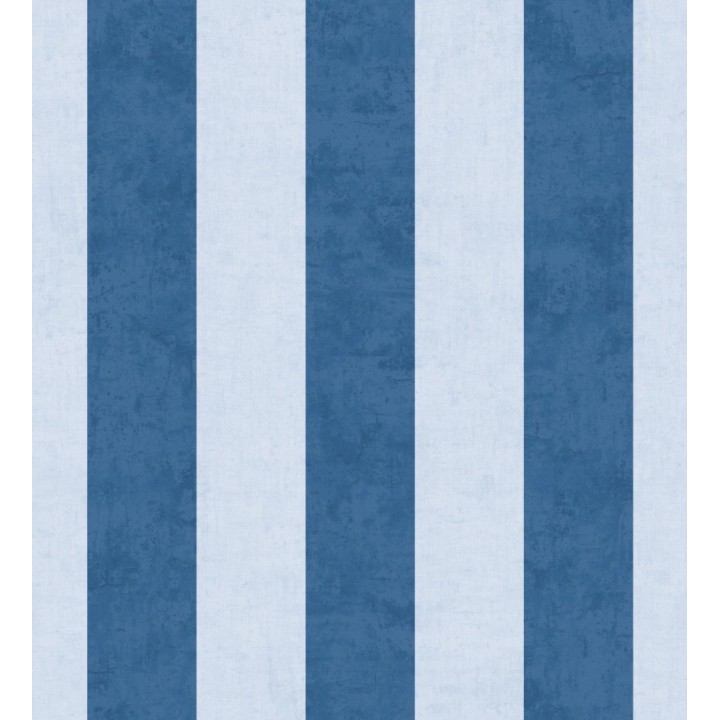 Papel pintado rayas lino desgastado bebé suave en tonos de azul - Strype Cloudy 684846