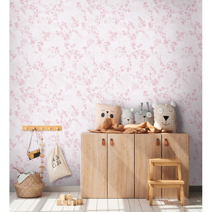 Papel pintado de flores estilo vintage rosa - Diana Flowers 684848