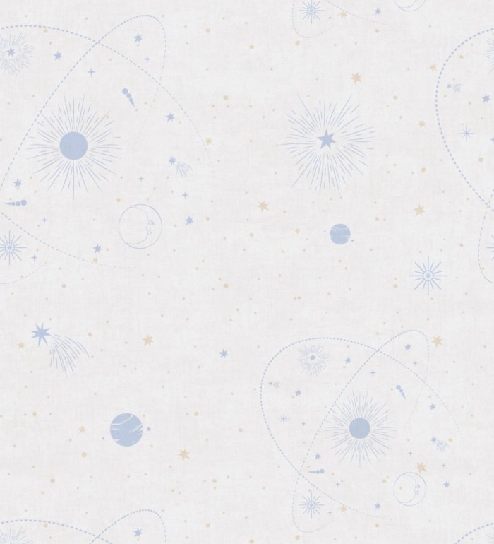 Papel pintado universo estrellas fondo crema - Bobby Galactic 684850