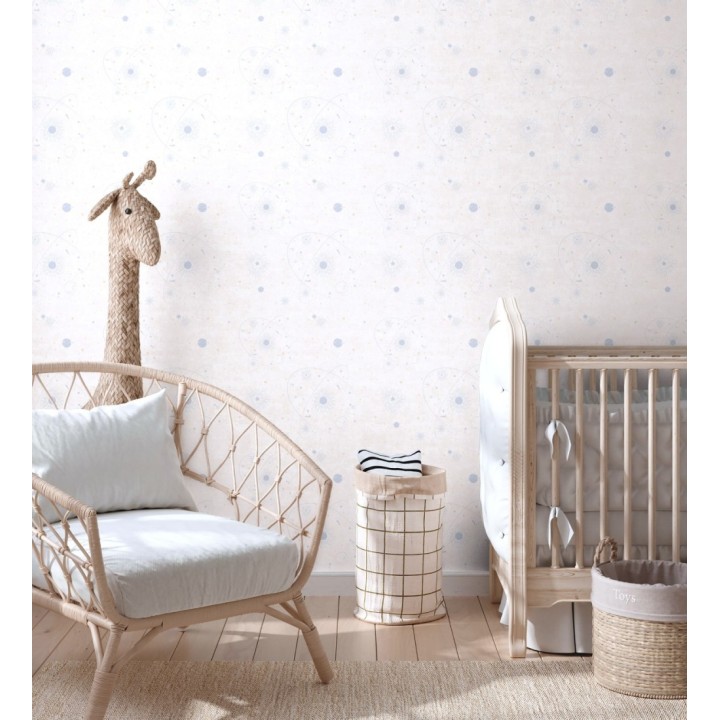 Papel pintado universo estrellas fondo crema - Bobby Galactic 684850