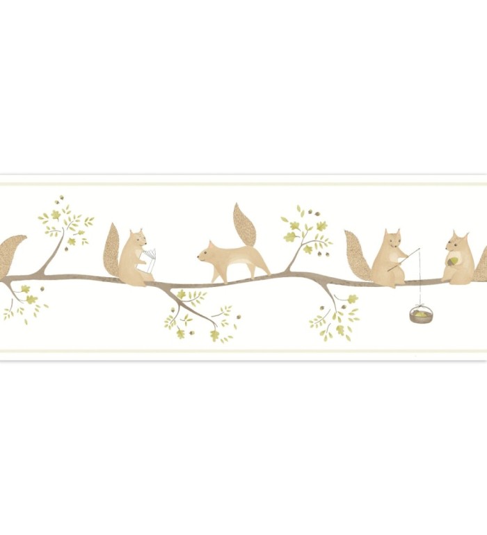 Cenefa infantil de ardillas - Squirrel Woods 126640
