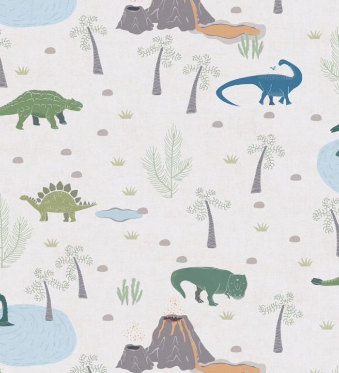 Papel pintado de dinosaurios y volcanes aventura jurásica - Dino Brave 684864