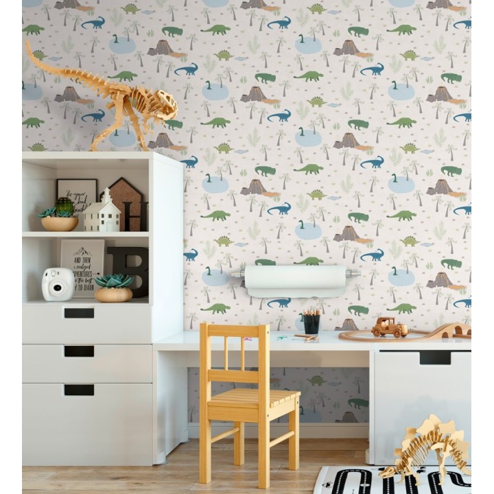 Papel pintado de dinosaurios y volcanes aventura jurásica - Dino Brave 684864