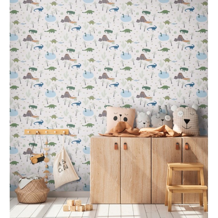 Papel pintado de dinosaurios y volcanes aventura jurásica - Dino Brave 684864