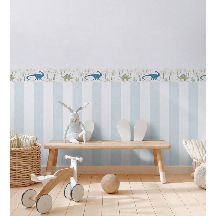 Cenefa de papel pintado con dinosaurios aventura jurásica - Dino Brave 684865