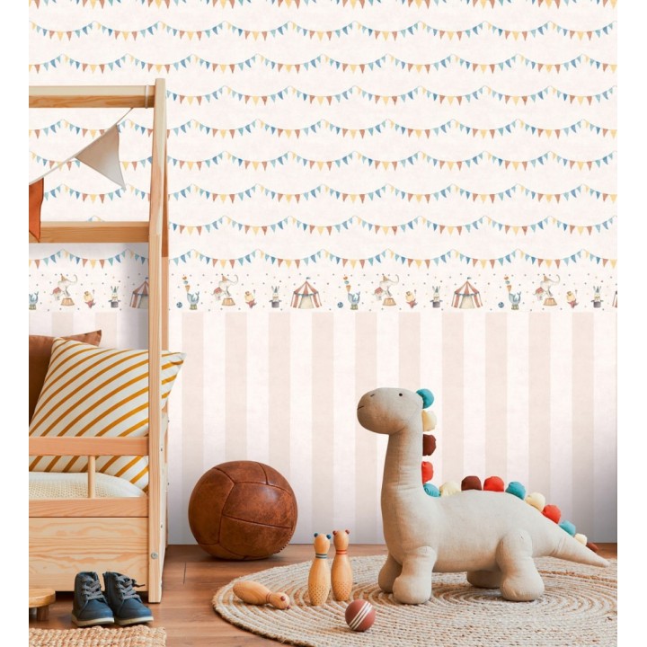 Cenefa papel pintado circo mágico con animales fantásticos - Playful Circus 684875