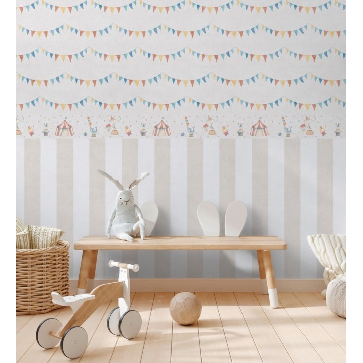 Papel pintado guirnaldas de fiesta infantil - Benji Bunting 684876