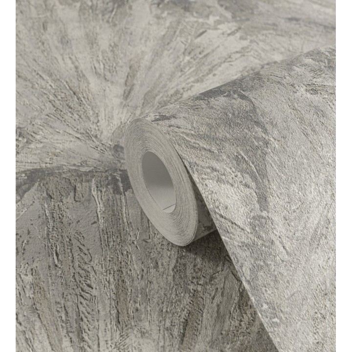 Papel pintado abanicos al óleo texturizado tonos piedra - Bellagio Gilded 684884