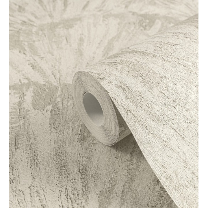 Papel pintado abanicos al óleo texturizado tonos arena - Bellagio Gilded 684885