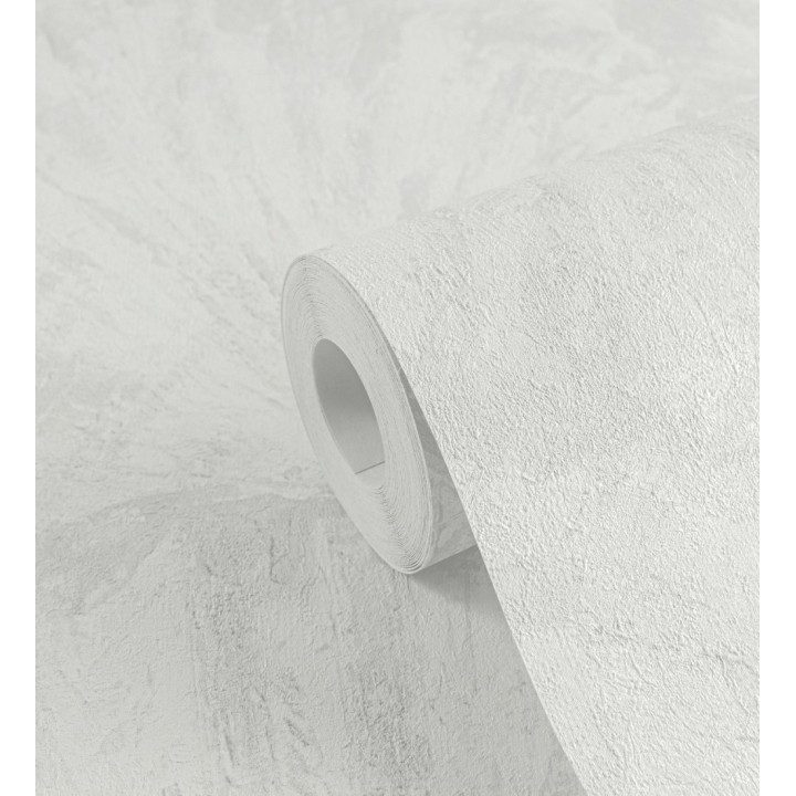 Papel pintado abanicos al óleo texturizado tonos blanco y gris - Bellagio Gilded 684886