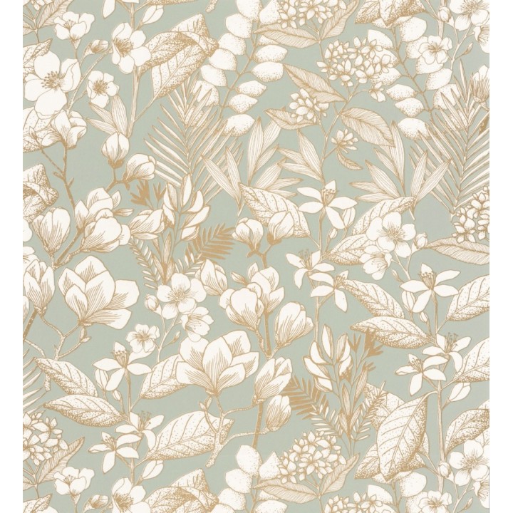 Papel pintado flores y hojas artísticas - Madison Country 126656