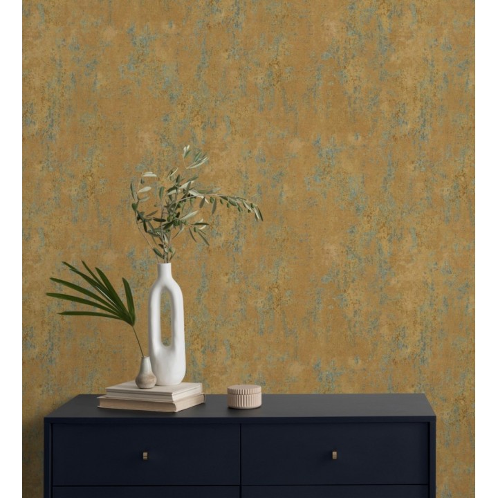 Papel pintado mortero a la cal pátina cúprica texturizado mate - Somad Concrete 684905