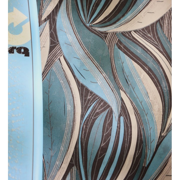 Papel pintado hojas vibrantes en grabado retro texturizado - Hibiscus Lush 684907