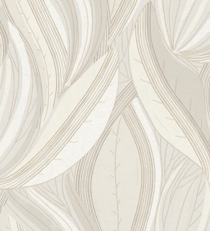 Papel pintado hojas vibrantes en grabado retro texturizado - Hibiscus Lush 684909