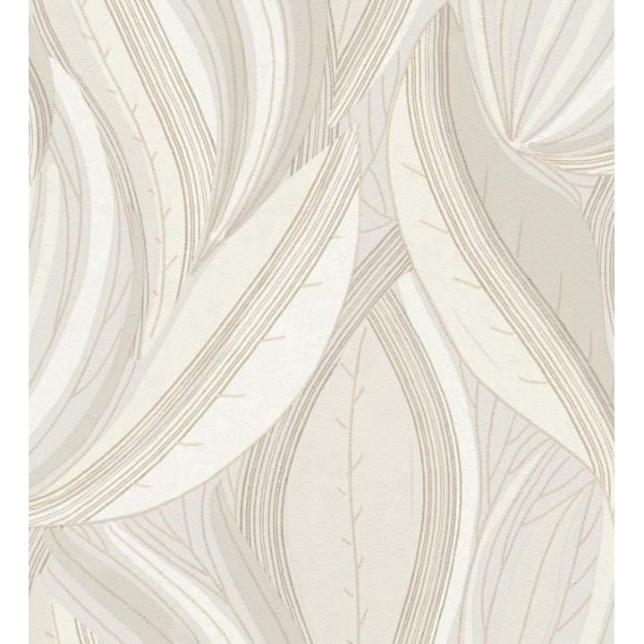 Papel pintado hojas vibrantes en grabado retro texturizado - Hibiscus Lush 684909