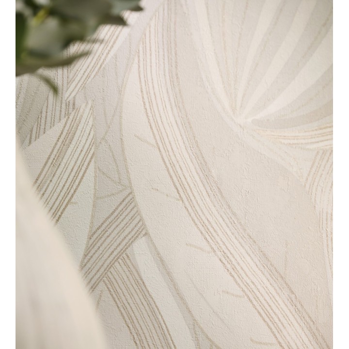 Papel pintado hojas vibrantes en grabado retro texturizado - Hibiscus Lush 684909