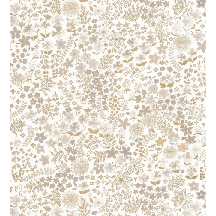 Papel pintado flores pequeñas tonos beige - Alice Flowers 126659
