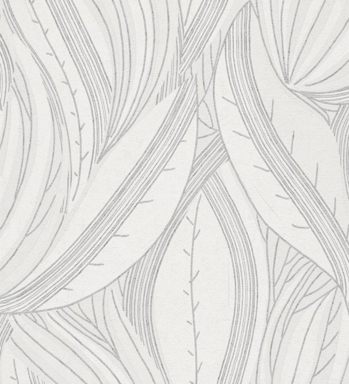 Papel pintado hojas vibrantes en grabado retro texturizado - Hibiscus Lush 684910