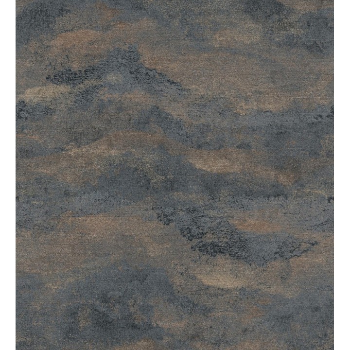 Papel pintado lienzo con nubes bronce evanescentes fondo gris carbón - Ocean Bold 684914