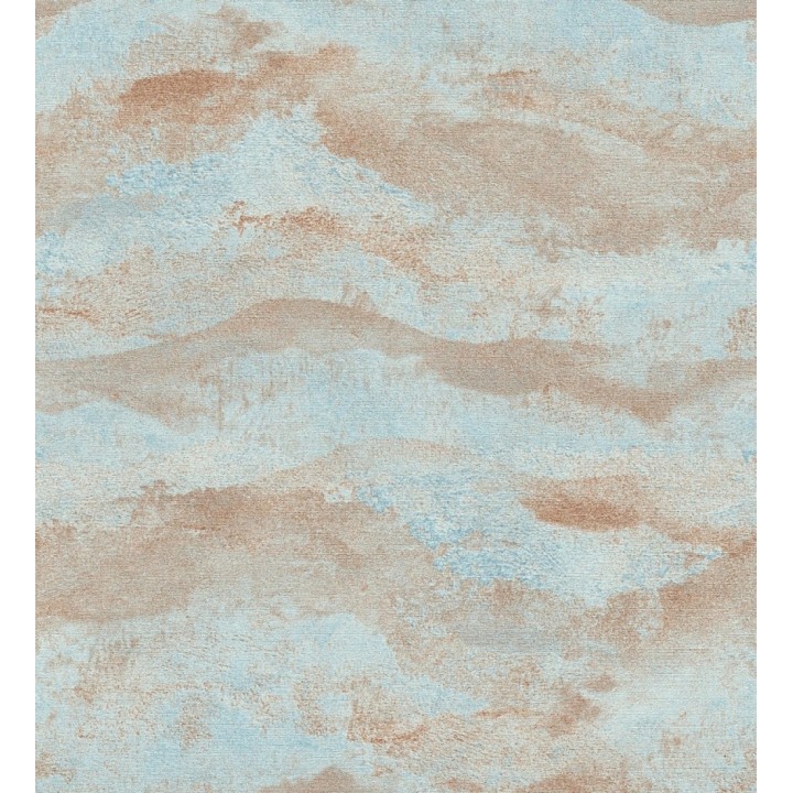 Papel pintado lienzo con nubes bronce evanescentes fondo azul glacial - Ocean Bold 684915