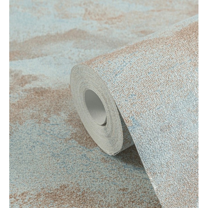 Papel pintado lienzo con nubes bronce evanescentes fondo azul glacial - Ocean Bold 684915