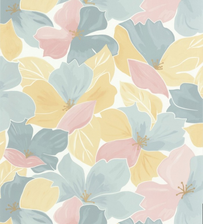 Papel pintado flores de pétalos grandes - Eva Bloom 126667