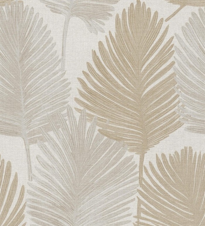 Papel pintado sutiles palmas taupe textura textil fondo neutro - Lantau Mystic 684921