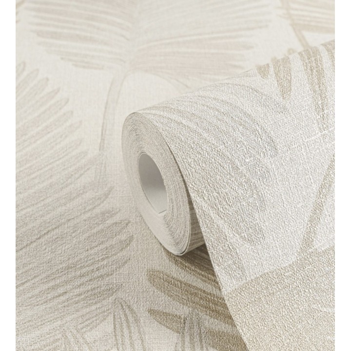 Papel pintado sutiles palmas taupe textura textil fondo neutro - Lantau Mystic 684921