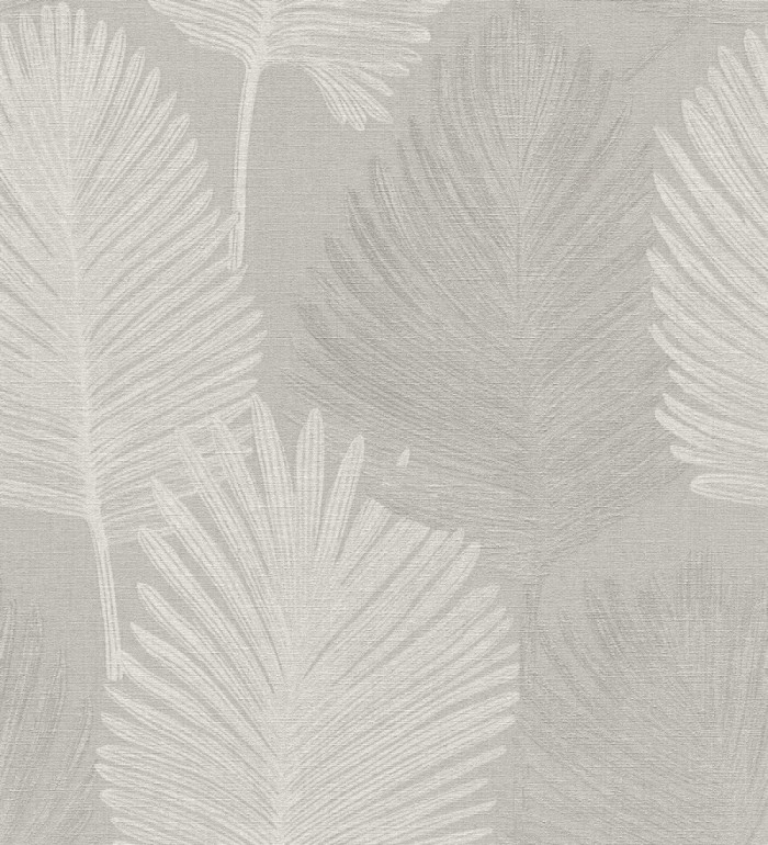 Papel pintado sutiles palmas taupe textura textil fondo gris - Lantau Mystic 684922