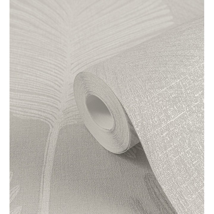 Papel pintado sutiles palmas taupe textura textil fondo gris - Lantau Mystic 684922