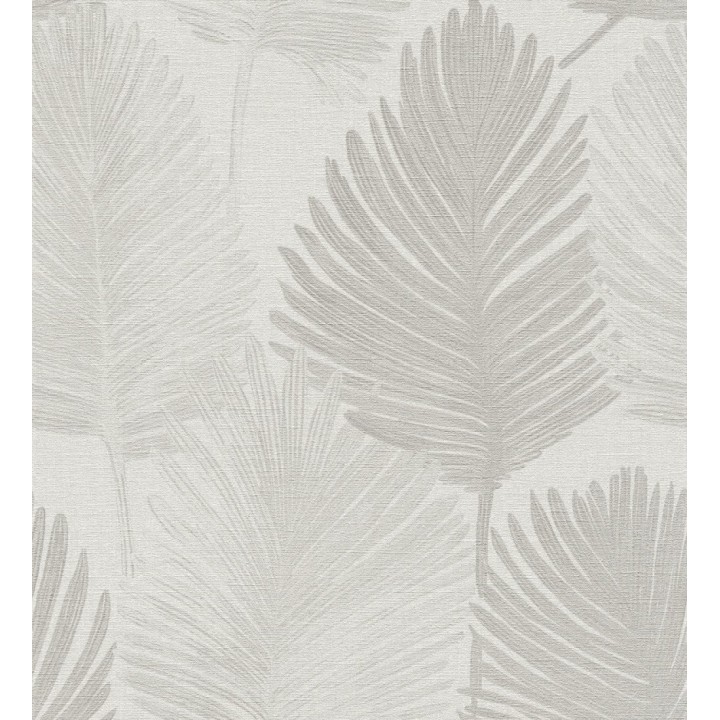 Papel pintado sutiles palmas tonos neutro textura textil fondo blanco - Lantau Mystic 684923