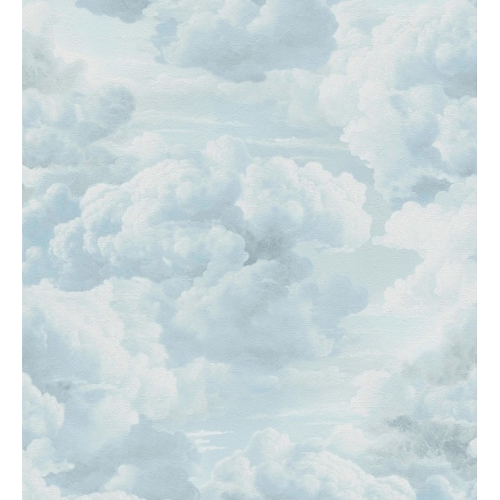 Papel pintado de nubes con textura de pintura al óleo y estilo etéreo azul cielo - Skye Eden 684933