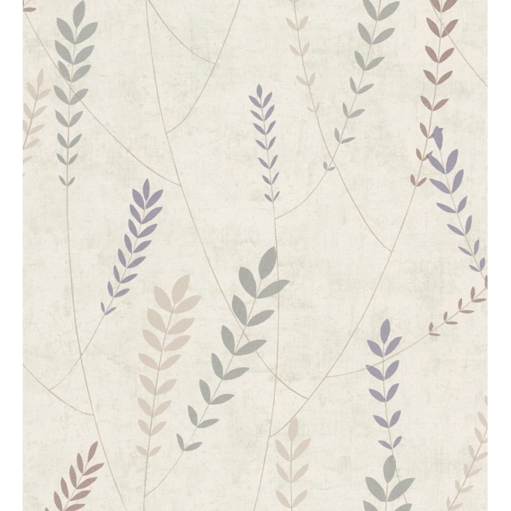 Papel pintado espigas estilo nórdico fondo estuco suave beige claro - Laurel Breezy 684938