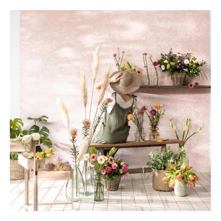 Papel pintado ramilletes de flores silvestres rosa - Lady Forest 126671