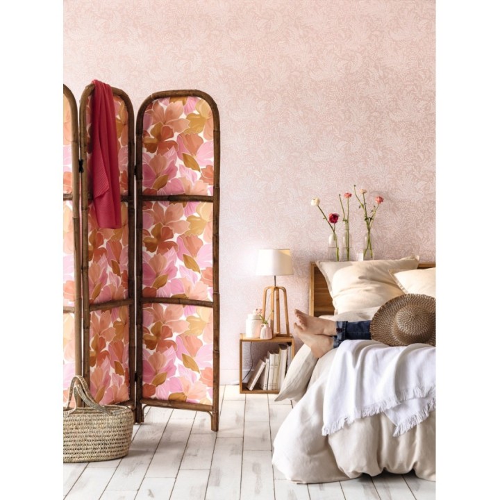 Papel pintado ramilletes de flores silvestres rosa - Lady Forest 126671