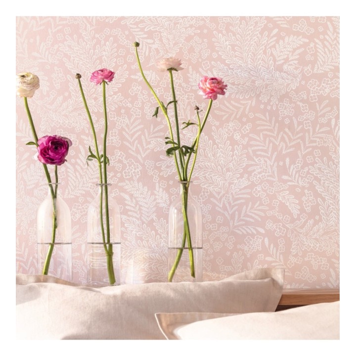 Papel pintado ramilletes de flores silvestres rosa - Lady Forest 126671