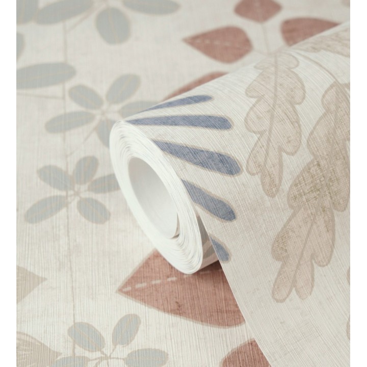 Papel pintado herbario retro vintage refinado pátina fondo color beige - Adelaide Lush 684950